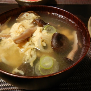 ヒラタケと卵のスープ